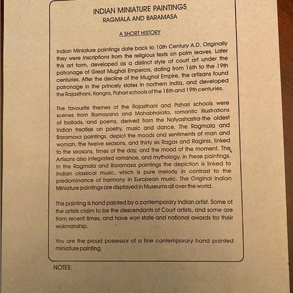 Indian Painting Ragmala and Baramasa. Perfect condition - Picture 3 of 5